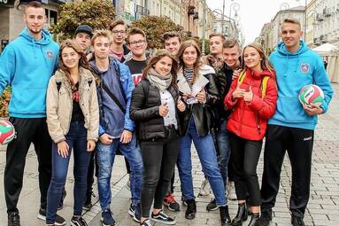 Siatkarze KPS Kielce zapraszali kibiców na sobotni mecz