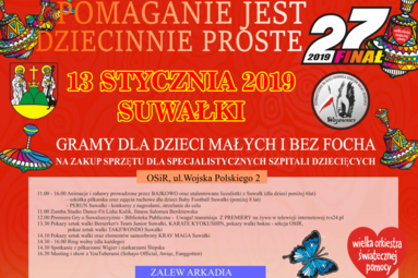 MKS Ślepsk Suwałki włącza się w 27. Finał Wielkiej Orkiestry Świątecznej Pomocy