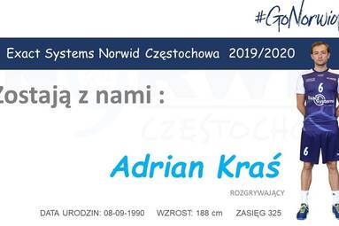 Adrian Kraś dalej w Norwidzie Częstochowa