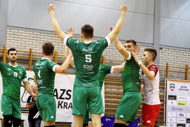 Wtorek z KRISPOL 1. Ligą Mężczyzn: AZS AGH Kraków - ZAKSA Strzelce Opolskie 3:2