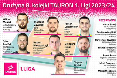 Mamy drużynę 8. kolejki TAURON 1. Ligi Mężczyzn