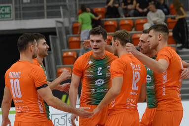 Zawodnicy BBTS-u Bielsko-Biała promują siatkówkę