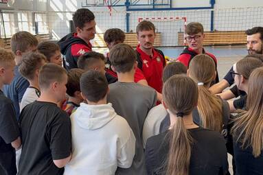 Siatkarze KPS Siedlce z wizytą w szkole